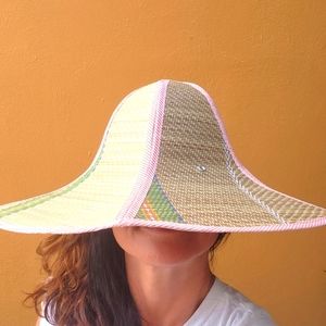 Vintage Packable Sun Hat Wide Brim Foldable